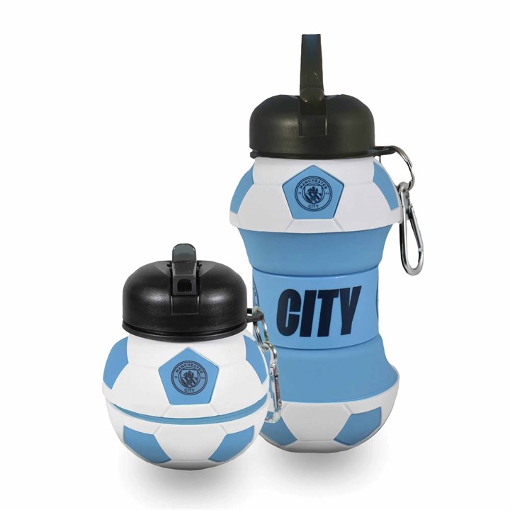 Manchester City FC Collapsible Football Water Bottle