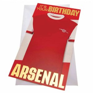 Arsenal FC Football Shirt Birthday Card