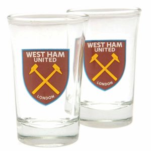 West Ham United FC 2 Pack Shot Glasses