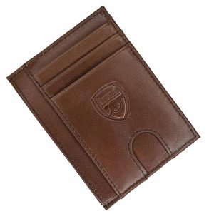 Arsenal FC Brown Leather Card Holder