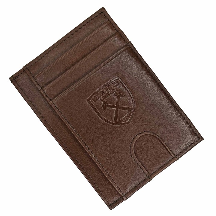 West Ham United FC Brown Leather Card Holder