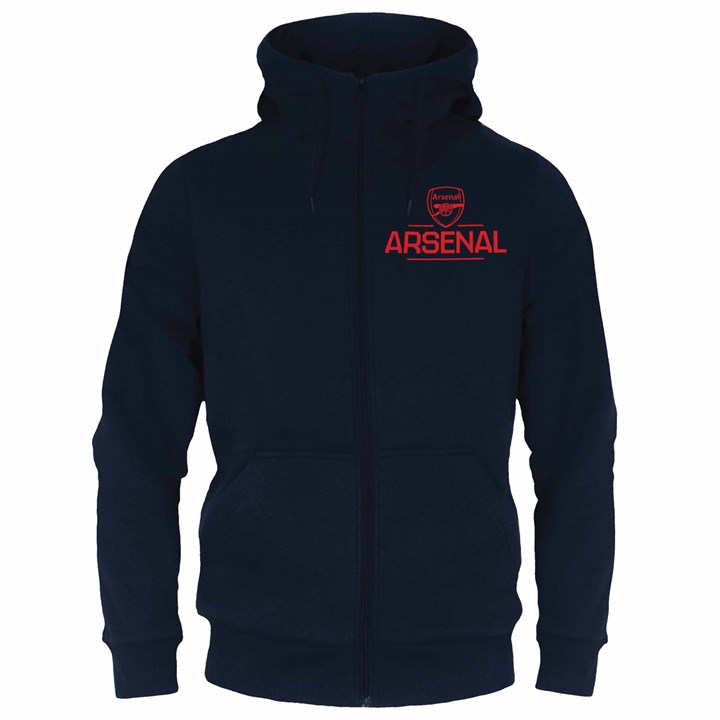 Arsenal FC Adult Navy Zip Hoodie Large