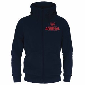 Arsenal FC Adult Navy Zip Hoodie