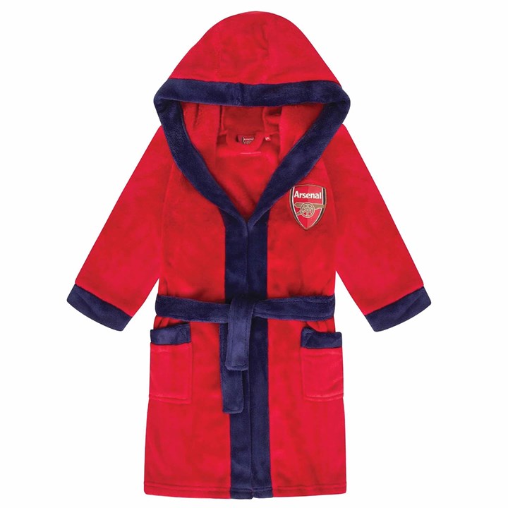 Arsenal FC Kids Red Hooded Dressing Gown 7 - 8 Years