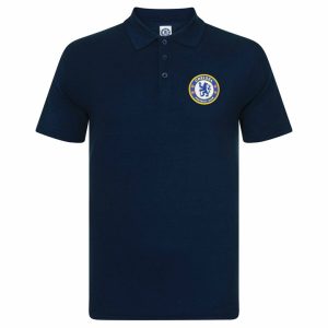Chelsea FC Adult Navy Polo Shirt Medium