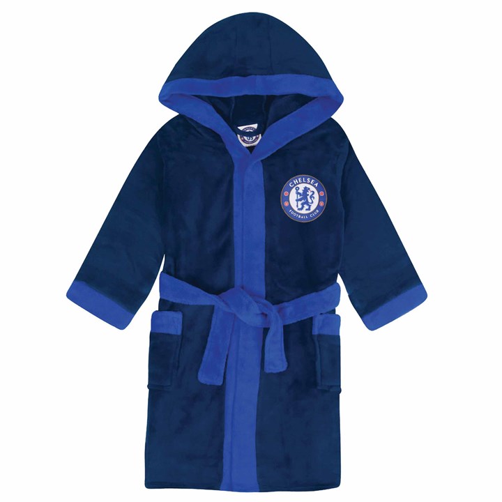 Chelsea FC Boys Navy Hooded Dressing Gown 13 - 14 Years