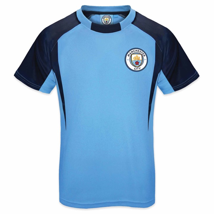 Manchester City FC Kids Blue Crest T-Shirt 4 - 5 Years