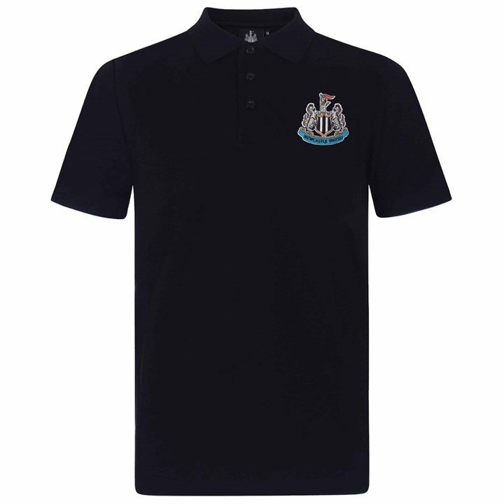 Newcastle United FC Adult Black Polo Shirt