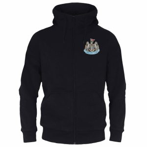 Newcastle United FC Adult Black Zip Hoodie M