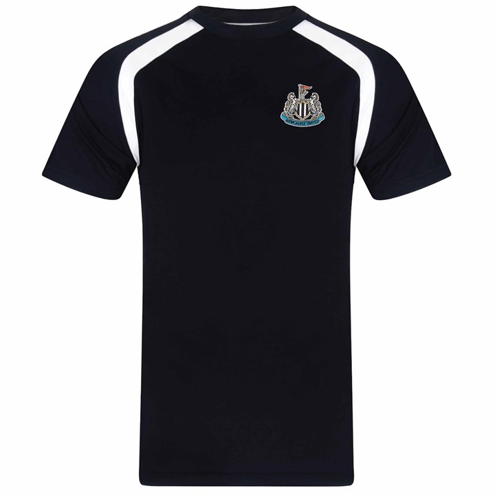 Newcastle United FC Kids Black T-Shirt 10 - 11 Years