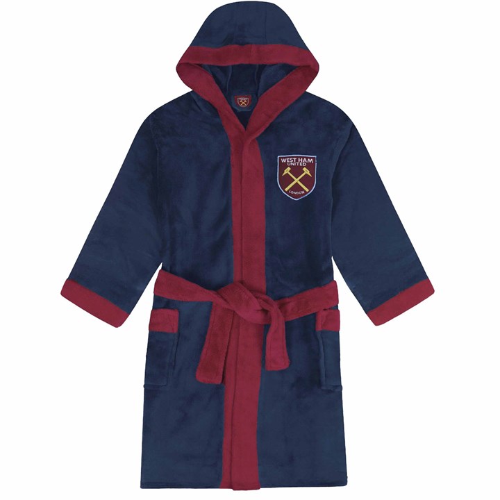 West Ham United FC Kids Hooded Dressing Gown 7 - 8 Years