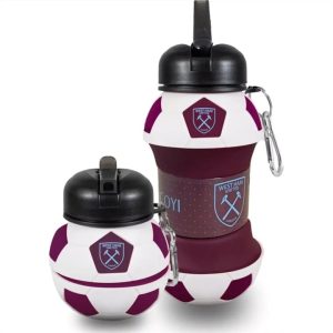 West Ham United FC Collapsible Football Water Bottle