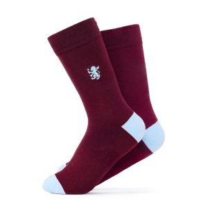 Aston Villa FC Claret and Blue Dress Socks - Size 7 - 11