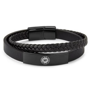 Chelsea FC Engraved Leather Bracelet with Gift Box